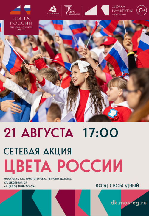 Сетевая акция «Цвета России», посвященная Дню Государственного флага Российской Федерации