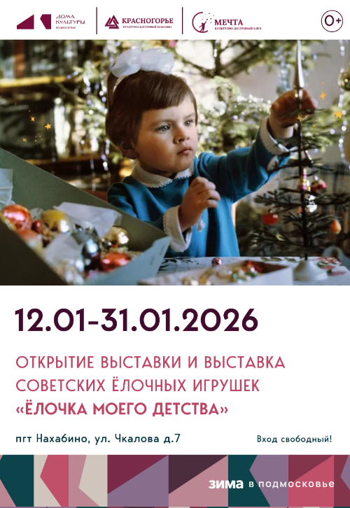 Открытие выставки и выставка
советских ёлочных игрушек «Ёлочка моего детства».
